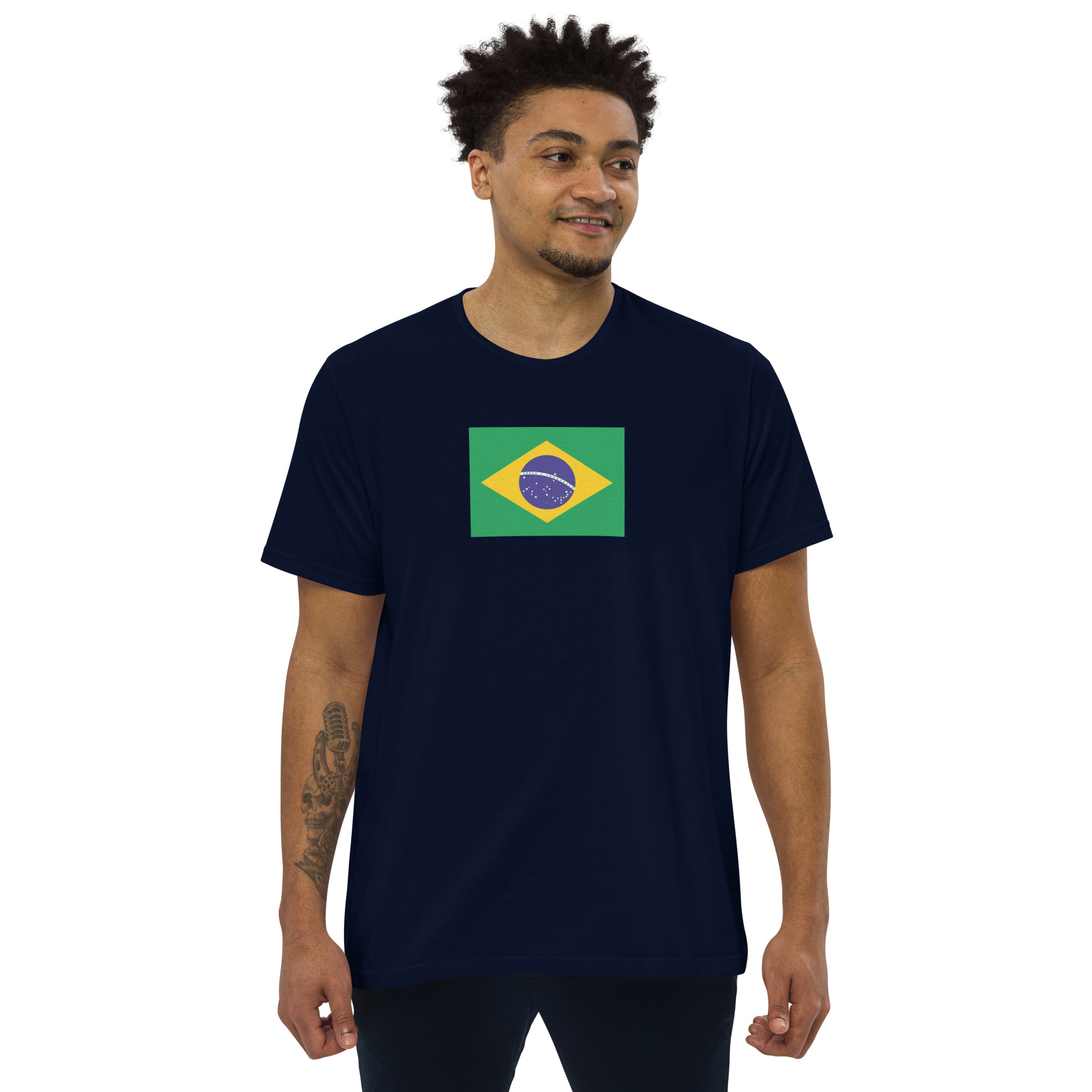 BrasilShirt® – Camiseta justa com modelagem reta masculina